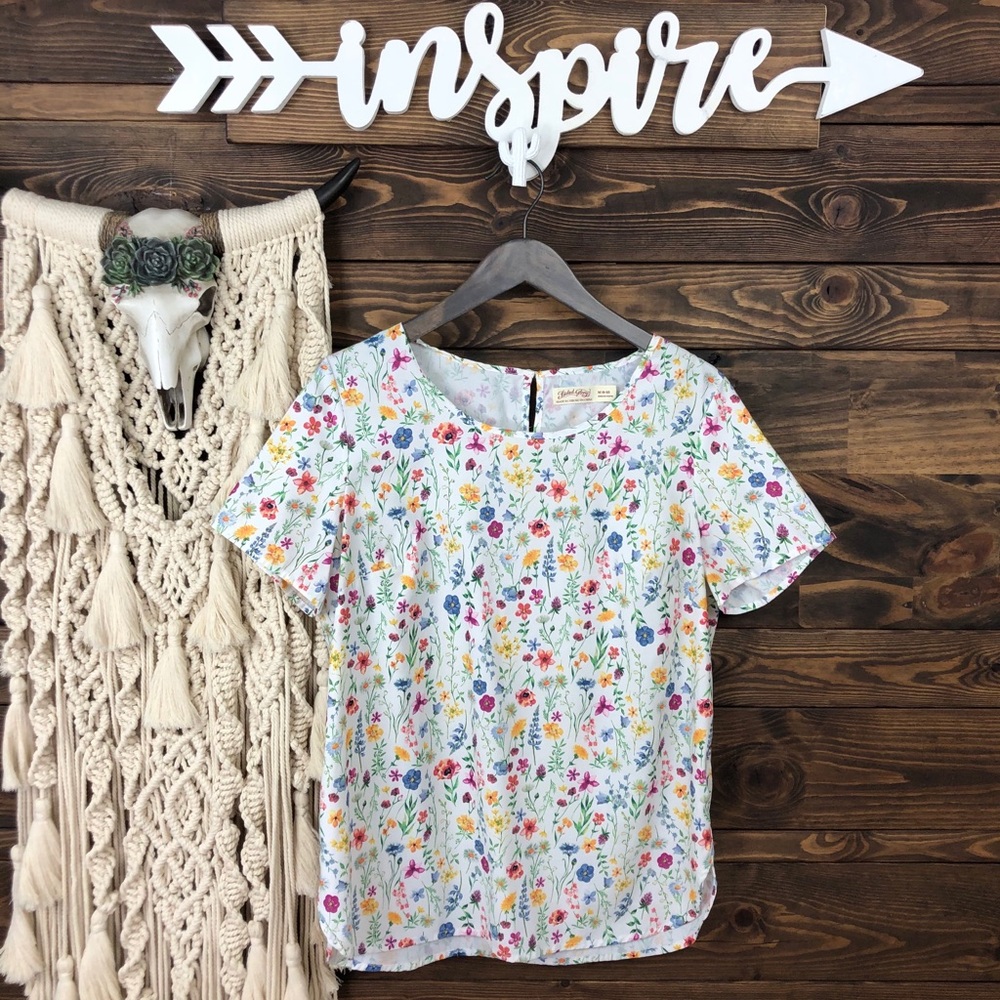 Faded Glory Floral Women's Top - Multicolor